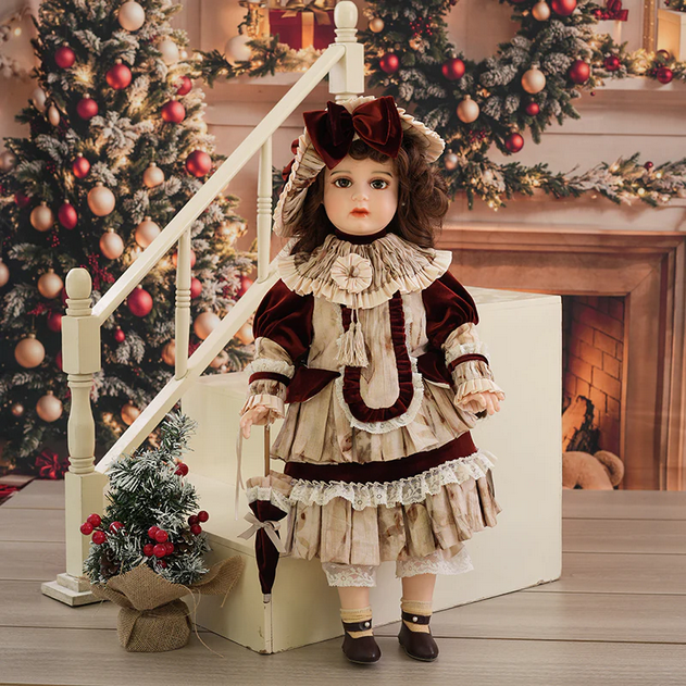 26-Inch Collectible Girl Dolls Genuine Fine Bisque Porcelain Doll
