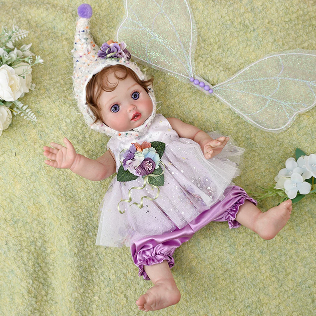 18 Inch Vinyl Lifelike Reborn Baby Doll with Magnetic Wings