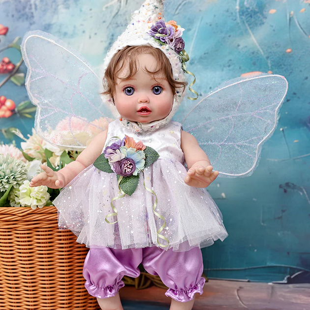18 Inch Vinyl Lifelike Reborn Baby Doll with Magnetic Wings