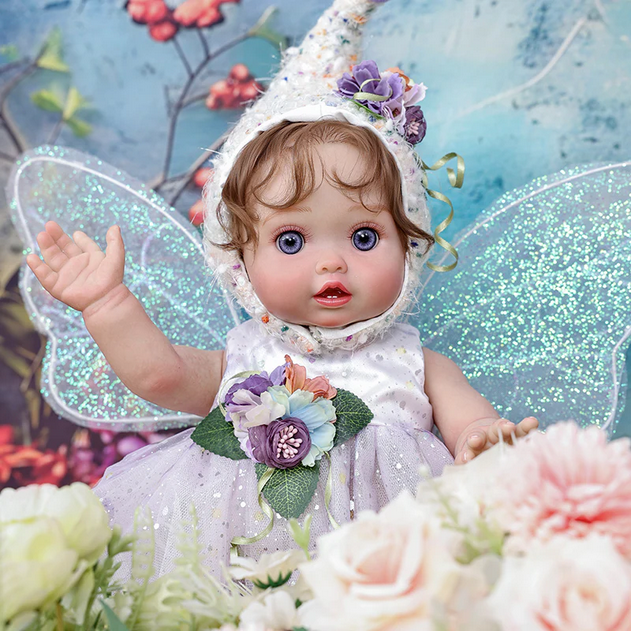 18 Inch Vinyl Lifelike Reborn Baby Doll with Magnetic Wings
