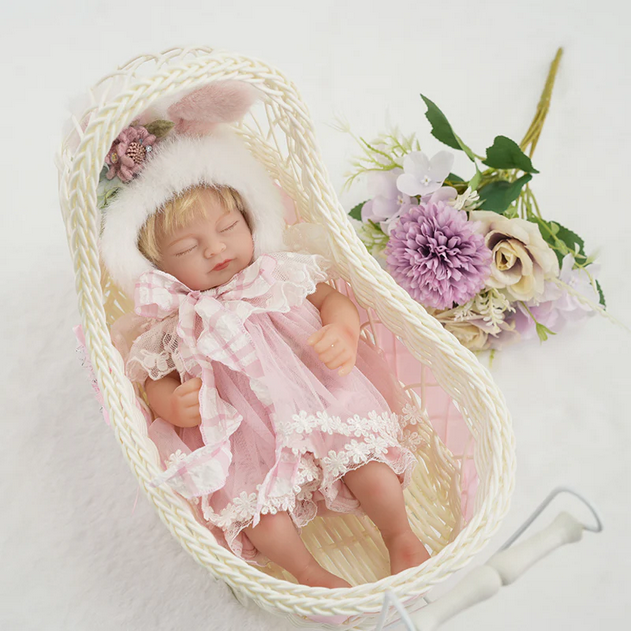 12-Inch Realistic Reborn Sleeping Baby Doll Lifelike Little Infant Girl