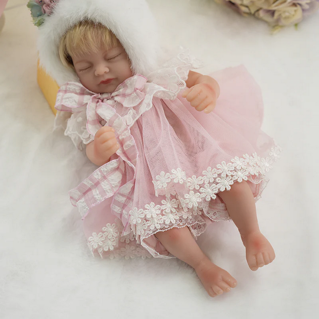 12-Inch Realistic Reborn Sleeping Baby Doll Lifelike Little Infant Girl